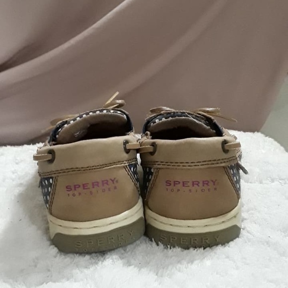 Sperry Leather Boat Shoes Polka Dots Girls size 3M - Picture 2 of 9